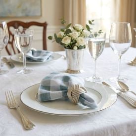 Kit Guardanapo 4 Peças Páscoa Havan Casa - Xadrez Verde