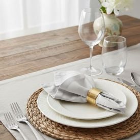 Kit Guardanapo Elegance Havan Casa 4 Peças - Prata