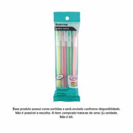 Kit Marca Texto Neon 4 Unidades Bazze Tris - Sortido