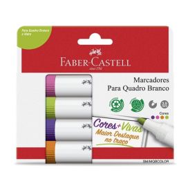 Kit Marcador De Quadro Branco Color Faber Castell - 4 Unidades