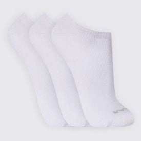 Kit Meia Feminina com 3 Pares Sapatilha Mash - Branco 34/38