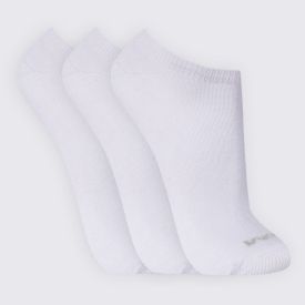Kit Meia Masculina com 3 Pares Cano Invisível Mash - Branco 39/43