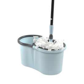 Kit Mop Com Centrífuga Inox E Dispenser Havan Casa 3 Peças - Azul e Cinza