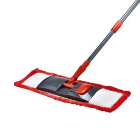 Kit Mop Flat Microfibra Powermaid - Vermelho e Cinza