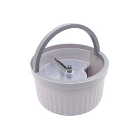 Kit Mop Giratório Com Centrífuga Havan Casa 10 Litros - Cinza