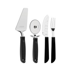 Kit Pizza Tramontina Lâminas Em Aço Inox Cabos De Polipropileno 14 Pçs - Aço Inox