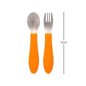 Kit Talheres Infantil Garfo E Colher Bubabzoo Buba - Leão