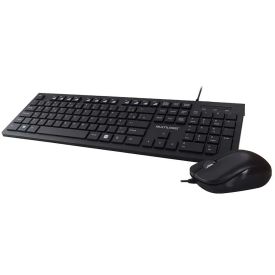Kit Teclado E Mouse Com Fio Multilaser Tc240 - Preto