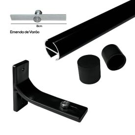 Kit Trilho Deslizante Inove 2,50 m Havan Casa - Preto Fosco