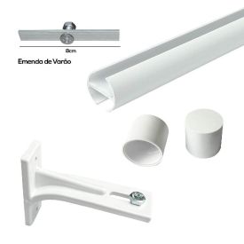 Kit Trilho Deslizante Inove 2,50 m Havan Casa - Branco Fosco