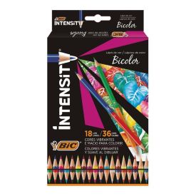 L&aacute;pis de Cor Intensity Bicolor Bic 18 Unidades - 505407
