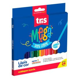 Lápis De Cor Mega Soft 24 Cores Tris - 678252