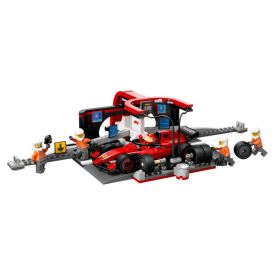 Lego City F1 Pit Stop Com Carro Ferrari - 60443