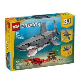 Lego Creator 3 em 1 Tubarão Feroz com Um Baú de Tesouro - 31381