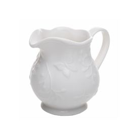 Leiteira De Porcelana Butterfly Lyor 250 Ml - Branco