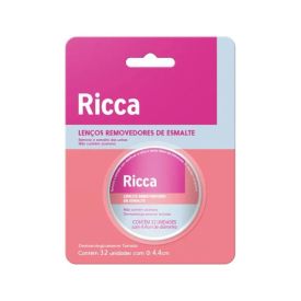 Lenço Umedecido Removedor De Esmalte Ricca - 32 Unidades