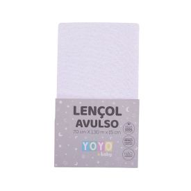 Lençol Avulso Com Elástico Para Berço Malha Yoyo Baby - Branco
