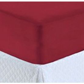 Lençol Avulso King Com Elástico Malha Slim Solecasa 1 Peça - Vinho Blondstone