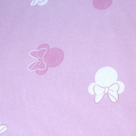 Lençol Avulso Com Elástico Solteiro Estampado Disney Portallar 1 Pç - Minnie