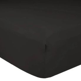 Lençol Casal Percal 100% Algodão Buona Fortuna - Preto Liso