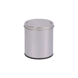 Lixeira Basculante Redonda Inox Mor - 5 Litros