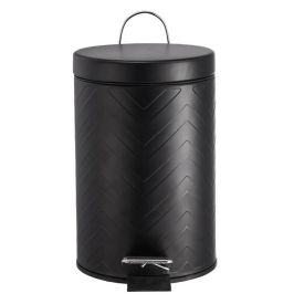 Lixeira Com Pedal Chevron Havan Casa 3 Litros - Preto