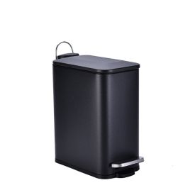 Lixeira Com Pedal Vertical Kaybee 5 Litros - Preto 