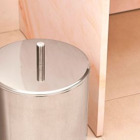 Lixeira Finecasa Classic 5 Litros - Prata