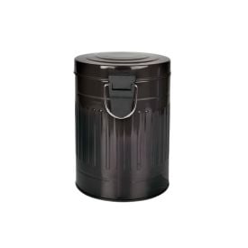 Lixeira Inox Retro Mor 5 Litros - Preto 