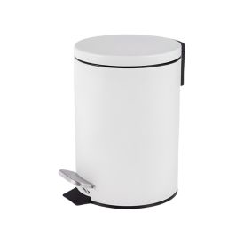 Lixeira Redonda Com Pedal Matte Camesa 5 Litros - Branco