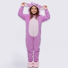 Macacão Pijama Infantil 4 a 10 Anos Em Fleece Angel Disney