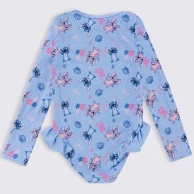 Maiô Infantil Stitch 1 a 3 Anos Disney Azul