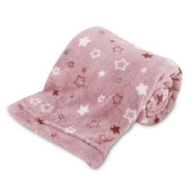 Manta De Bebê Microfibra 90X110 Cm Havan Baby 1 Pç - Estrelas Rosa