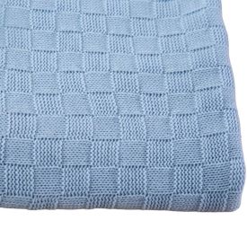Manta De Tricô 80X100cm Havan Baby - Azul Claro