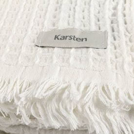 Manta Decorativa Denver 1,50X2,00 Karsten 100% Algodão - Off White