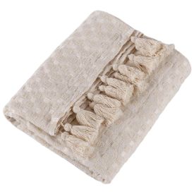 Manta para Sofá Provence com Pingentes 1,40X1,70M Havan Casa - Cru