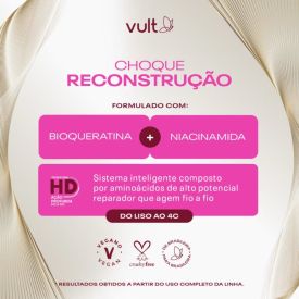 Máscara Capilar Choque de Reconstrução Vult - 250g