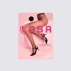 Meia-calça Clássica Transparente Fina Fio 15 Lupo Preto