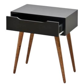 Mesa De Cabeceira Baixa 60 Cm Havan Casa - Preto