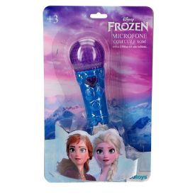 Microfone Com Luz E Som Frozen Etitoys - YD-222