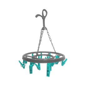 Mini Varal Redondo Com 16 Prendedores Havan Casa - Cinza