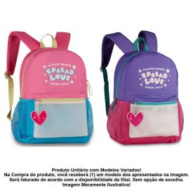 Mochila De Costas Juvenil Spread Love Clio Style - Sortido