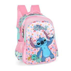 Mochila Infantil Stitch Luxcel - Rosa