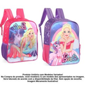 Mochila Pequena De Costas Infantil Barbie Luxcel - Sortida