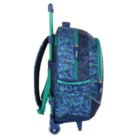 Mochila de Rodinhas Infantil Up Dino T-Rex Luxcel - Azul
