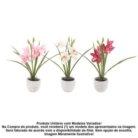Orquídea Artificial Com Vaso Havan Casa 30 Cm - Sortido