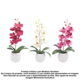 Orquídea Artificial Com Vaso Havan Casa 42 Cm - Sortido