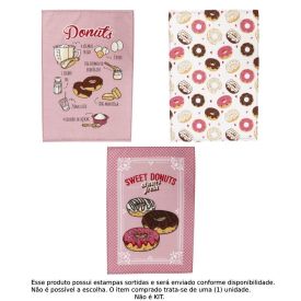 Pano de Copa 100% Algodão Felpudo Döhler 1 Pç - Sortido Donuts