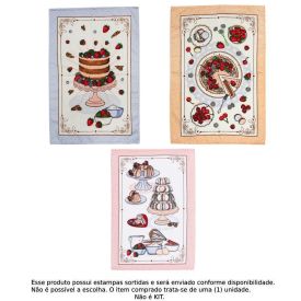 Pano de Copa 100% Algodão Felpudo Döhler 1 Pç - Doçuras