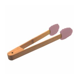 Pegador De Silicone Com Cabo De Bambu Havan Casa - Rosa